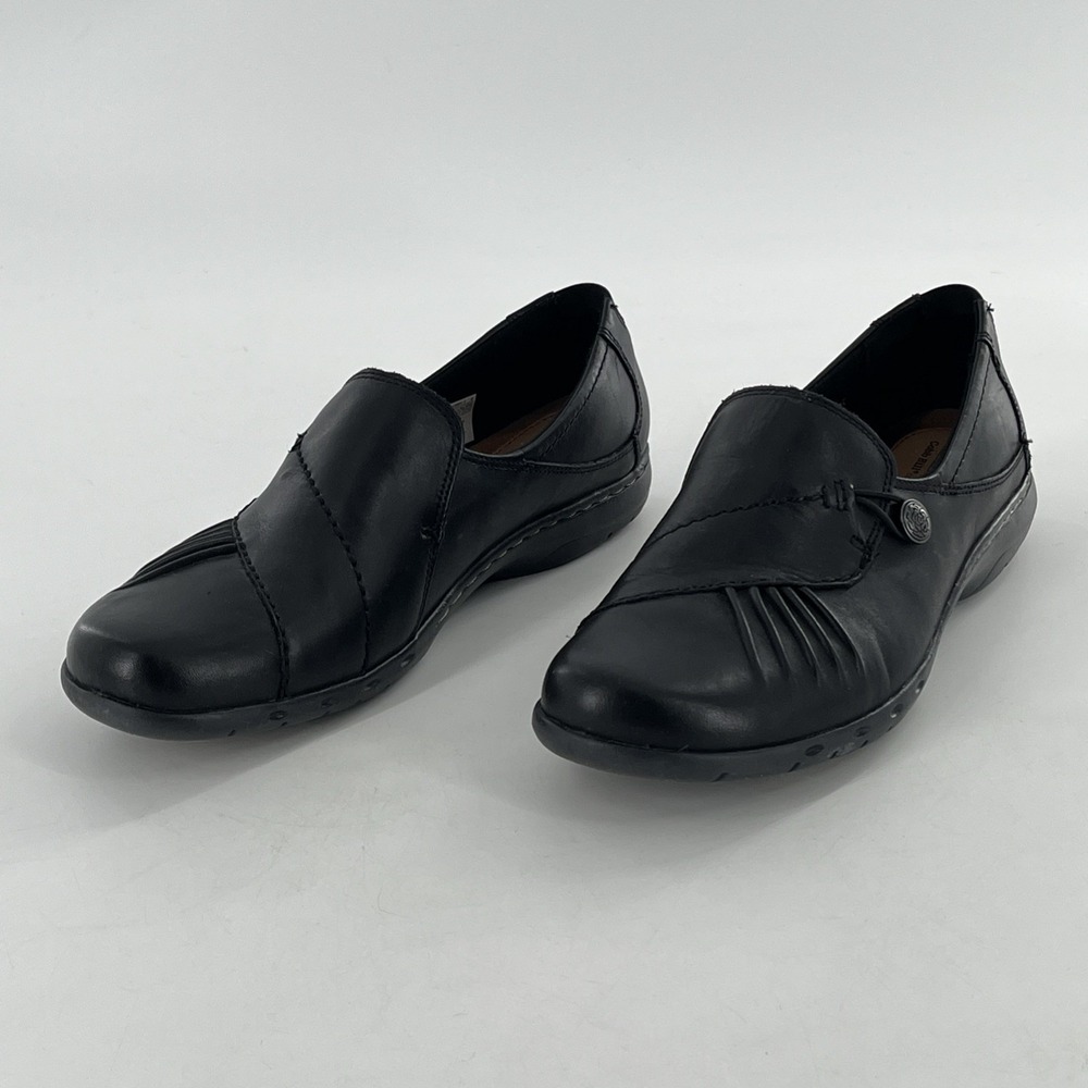 Rockport Cobb Hill Womens Ballet Flat Paulette Slip On Ruched Black Sz 10 W Wide - Picture 2 of 16